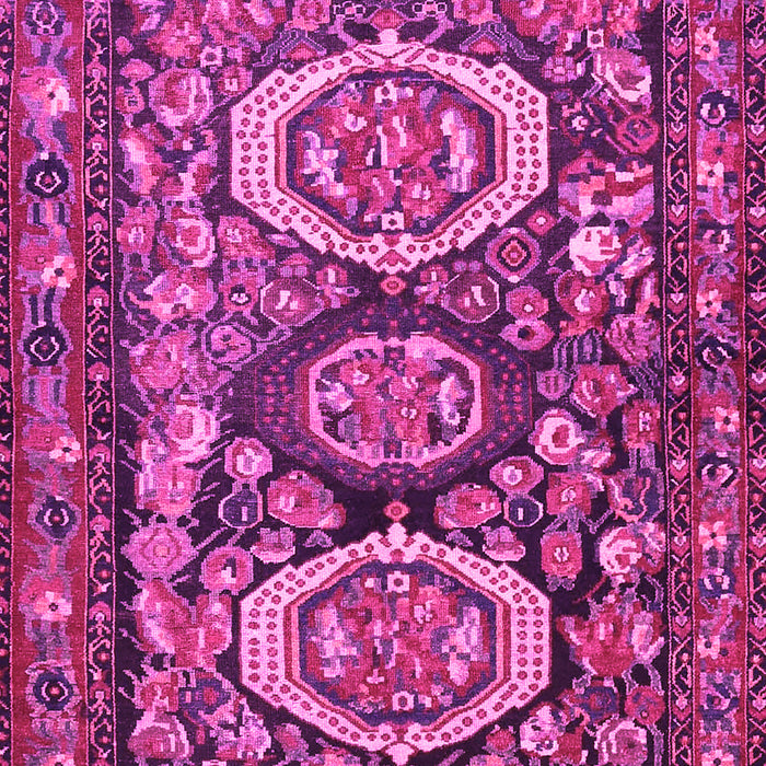 Machine Washable Medallion Pink Traditional Rug, wshtr4712pnk