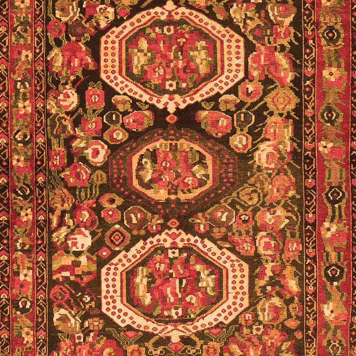 Medallion Orange Traditional Rug, tr4712org