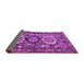 Sideview of Medallion Purple Traditional Rug, tr4712pur