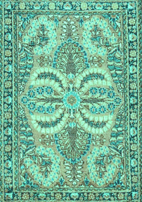 Persian Turquoise Traditional Rug, tr4713turq