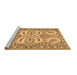 Sideview of Machine Washable Persian Brown Traditional Rug, wshtr4713brn