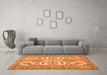 Machine Washable Persian Orange Traditional Area Rugs in a Living Room, wshtr4713org