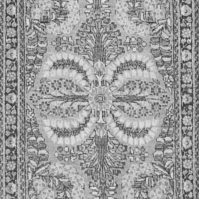 Serging Thickness of Machine Washable Persian Gray Traditional Rug, wshtr4713gry