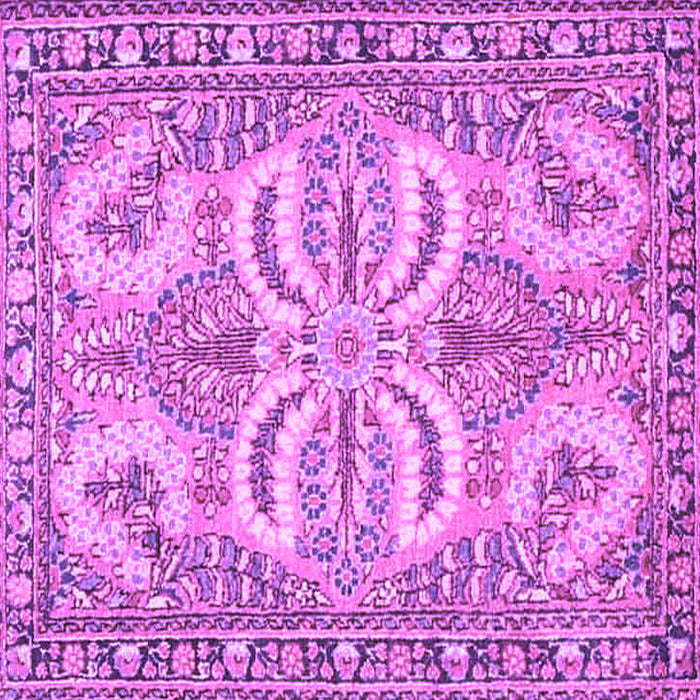 Square Persian Purple Traditional Rug, tr4713pur