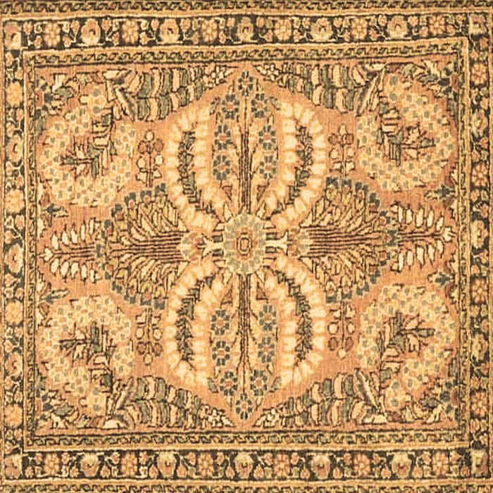 Square Machine Washable Persian Brown Traditional Rug, wshtr4713brn