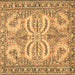 Square Machine Washable Persian Brown Traditional Rug, wshtr4713brn