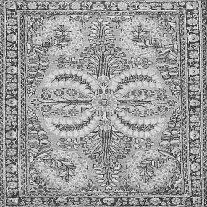 Serging Thickness of Persian Gray Traditional Rug, tr4713gry