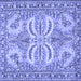 Square Persian Blue Traditional Rug, tr4713blu