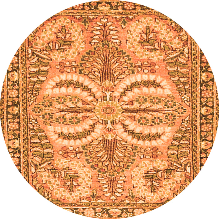 Square Persian Orange Traditional Rug, tr4713org