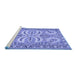 Sideview of Machine Washable Persian Blue Traditional Rug, wshtr4713blu