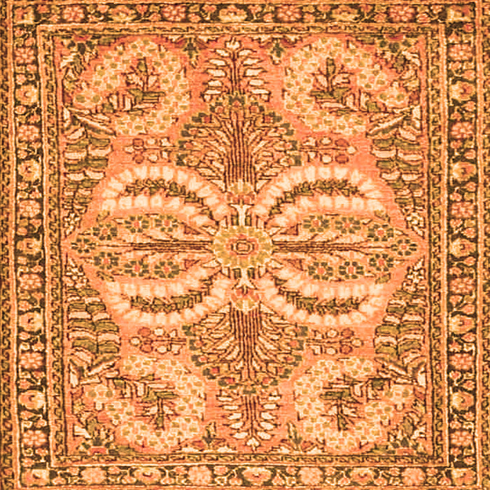 Serging Thickness of Persian Orange Traditional Rug, tr4713org