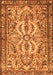 Serging Thickness of Machine Washable Persian Orange Traditional Area Rugs, wshtr4714org