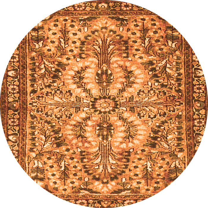 Square Persian Orange Traditional Rug, tr4714org