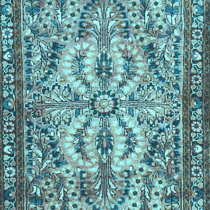 Machine Washable Persian Light Blue Traditional Rug, wshtr4714lblu