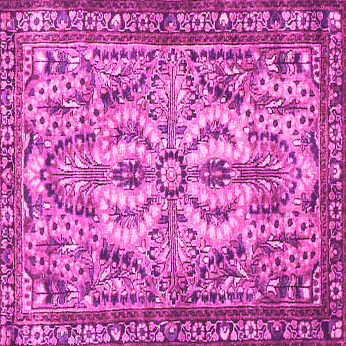 Square Machine Washable Persian Pink Traditional Rug, wshtr4714pnk