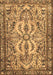 Machine Washable Persian Brown Traditional Rug, wshtr4714brn