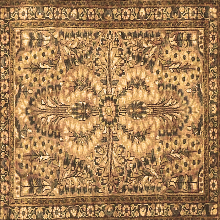 Square Persian Brown Traditional Rug, tr4714brn