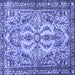 Square Persian Blue Traditional Rug, tr4714blu