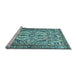 Sideview of Machine Washable Persian Light Blue Traditional Rug, wshtr4714lblu