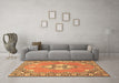 Machine Washable Persian Brown Traditional Rug in a Living Room,, wshtr4715brn