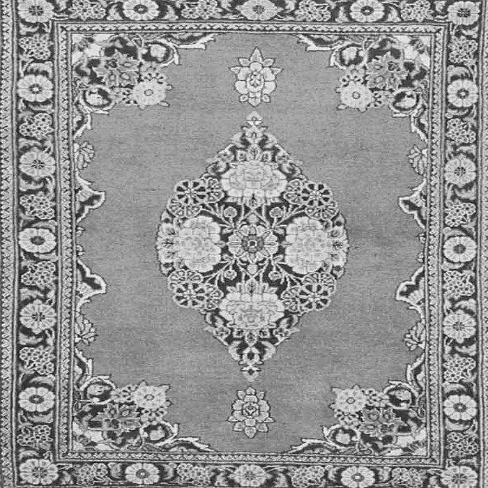 Round Machine Washable Persian Gray Traditional Rug, wshtr4715gry