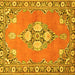 Square Persian Yellow Traditional Rug, tr4715yw