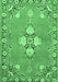 Machine Washable Persian Emerald Green Traditional Area Rugs, wshtr4715emgrn