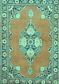 Persian Turquoise Traditional Rug, tr4715turq