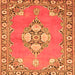 Serging Thickness of Persian Orange Traditional Rug, tr4715org