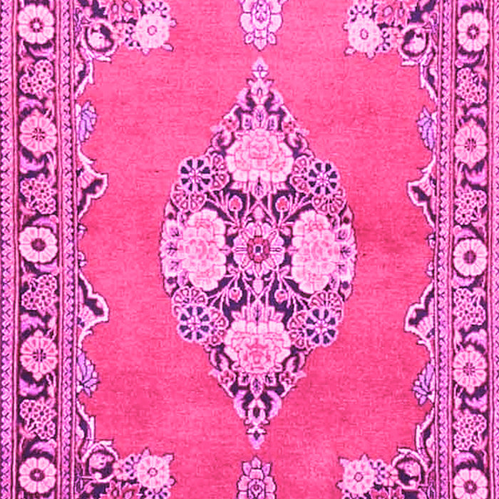 Machine Washable Persian Pink Traditional Rug, wshtr4715pnk