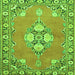 Serging Thickness of Persian Green Traditional Rug, tr4715grn