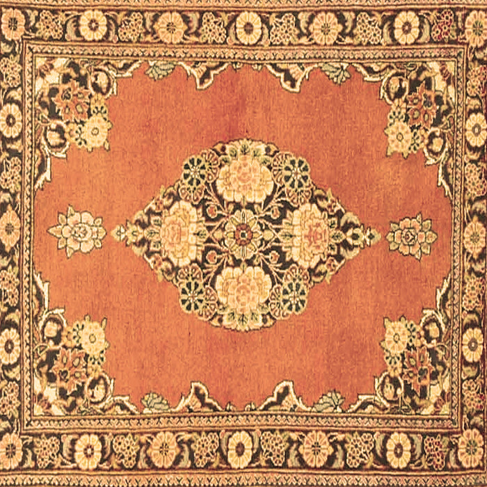 Square Persian Brown Traditional Rug, tr4715brn