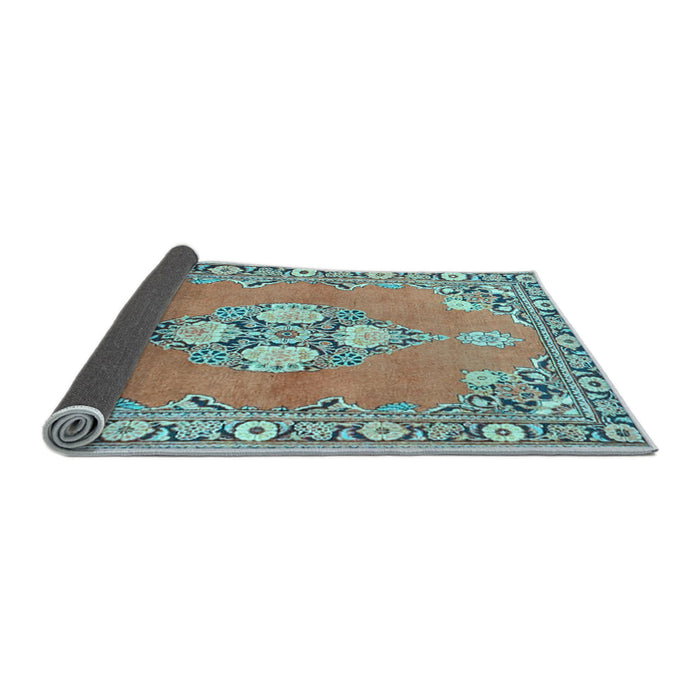 Sideview of Persian Light Blue Traditional Rug, tr4715lblu