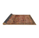 Sideview of Traditional Mahogany Brown Persian Rug, tr4716