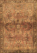 Machine Washable Persian Brown Traditional Rug, wshtr4716brn