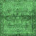 Square Persian Emerald Green Traditional Rug, tr4716emgrn