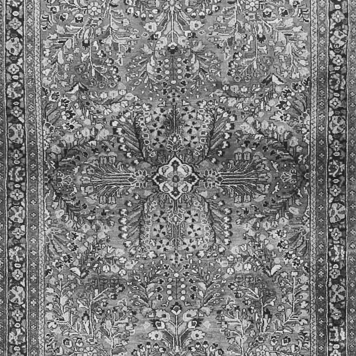 Serging Thickness of Machine Washable Persian Gray Traditional Rug, wshtr4716gry