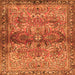 Serging Thickness of Persian Orange Traditional Rug, tr4716org