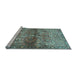 Sideview of Machine Washable Persian Light Blue Traditional Rug, wshtr4716lblu