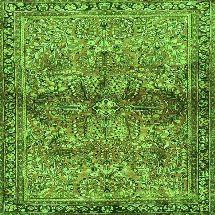 Serging Thickness of Persian Green Traditional Rug, tr4716grn
