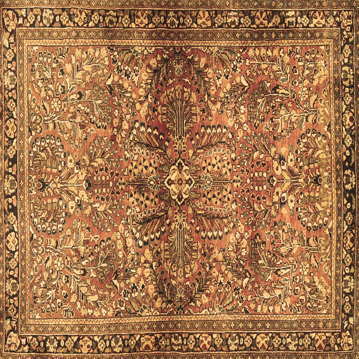 Square Machine Washable Persian Brown Traditional Rug, wshtr4716brn