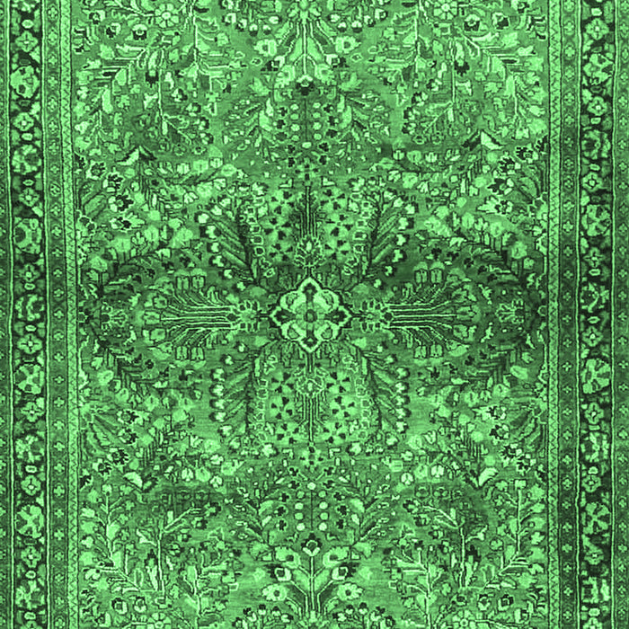 Machine Washable Persian Emerald Green Traditional Area Rugs, wshtr4716emgrn