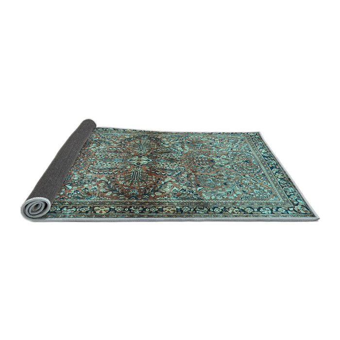 Sideview of Persian Light Blue Traditional Rug, tr4716lblu