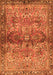 Serging Thickness of Machine Washable Persian Orange Traditional Area Rugs, wshtr4716org