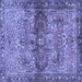 Square Persian Blue Traditional Rug, tr4716blu