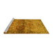 Sideview of Machine Washable Persian Yellow Traditional Rug, wshtr4716yw