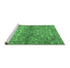 Sideview of Machine Washable Persian Emerald Green Traditional Area Rugs, wshtr4717emgrn