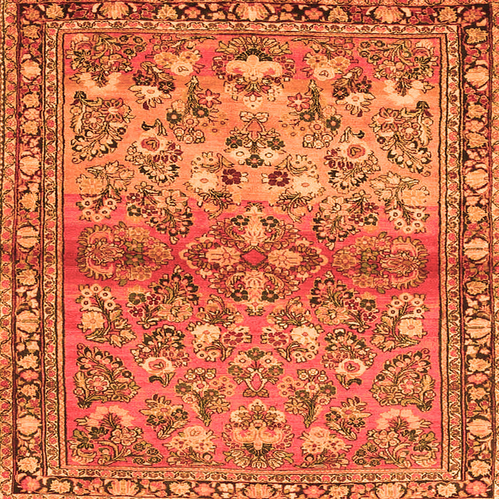 Serging Thickness of Persian Orange Traditional Rug, tr4717org