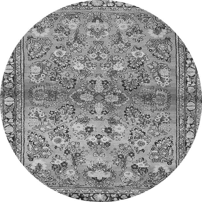 Machine Washable Persian Gray Traditional Rug, wshtr4717gry