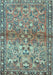 Machine Washable Persian Light Blue Traditional Rug, wshtr4717lblu